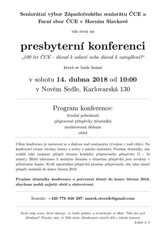 Korandův sbor — fotografie z 12. dubna 2018 (č. 657)