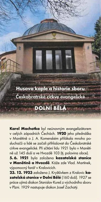 Husova kaple Dolní Bělá – obálka — Korandův sbor, 7. dubna 2026