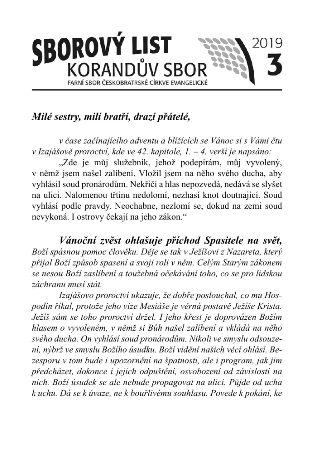 Náhled první strany — sborowyy_list_2019-3