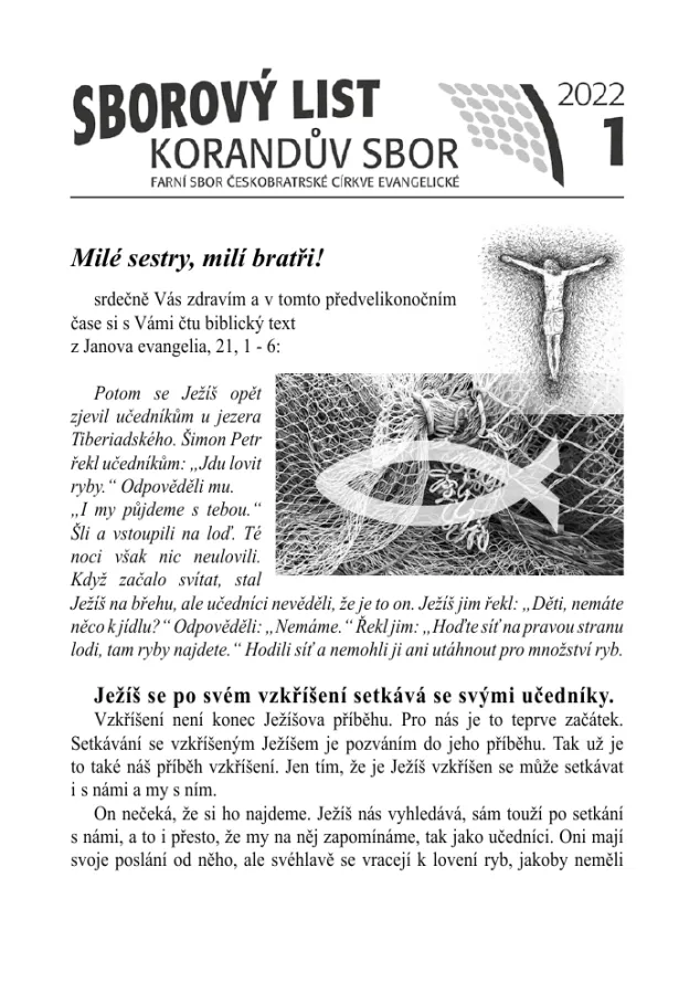 Náhled první strany — sborový list 2022-1