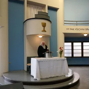 Korandův sbor — Návštěva br. f. Samuele Jana Hejzlara (4. května 2014) (foto č. 1)