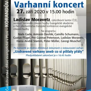 Korandův sbor — Varhanní koncert Ladislava Moravetze 27. 9. 2020 (foto č. 1)