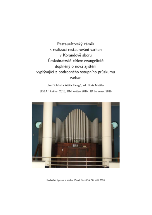 Náhled první strany — 2016-07-00 Restaurátorský záměr k&nbsp;realisaci restaurování