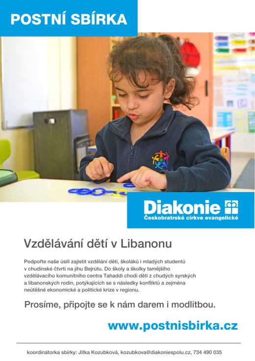 Náhled první strany — 2024-02-23 Postní sbírka 2024 – Plakát A4 – kontakt