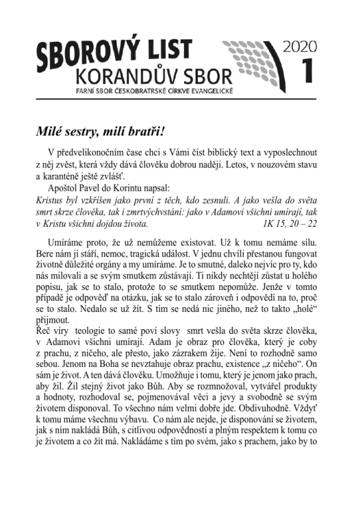 Náhled první strany — sborowyy_list_2020-1